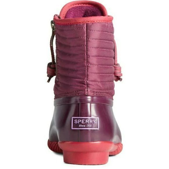 NEW SPERRY Saltwater Puff Water Resistant Duck Boot PERSIAN RED WOMENS - Picture 3 of 5